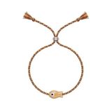 GİDEGO ACCESSORIES Balıklı Ayarlanabilir Örgü İp Bileklik (Kahverengi)