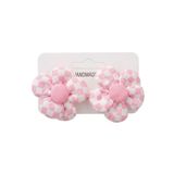 GİDEGO ACCESSORIES Çiçek Desenli Saç Lastiği Kumaş, 2'li Set (Stil-1)