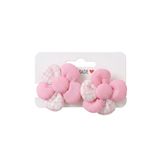 GİDEGO ACCESSORIES Çiçek Desenli Saç Lastiği Kumaş, 2'li Set (Stil-2)