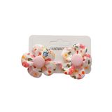 GİDEGO ACCESSORIES Çiçek Desenli Saç Lastiği Kumaş, 2'li Set (Stil-4)