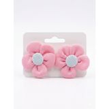 GİDEGO ACCESSORIES Çiçek Desenli Saç Lastiği Kumaş, 2'li Set (Stil-5)