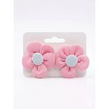 GİDEGO ACCESSORIES Çiçek Desenli Saç Lastiği Kumaş, 2'li Set (Stil-5)