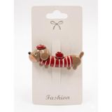 GİDEGO ACCESSORIES Dachshund Sevimli Köpek Figürlü Mandal Toka (MODEL-3)