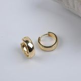 GİDEGO ACCESSORIES Kalın Halka Küpe, Altın