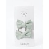 GİDEGO ACCESSORIES Keten Fiyonk Klipsli Toka, Mint, Tek Ebat