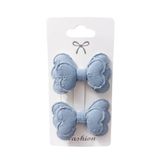 GİDEGO ACCESSORIES Mavi Seri Kumaş Fiyonk Toka, Büyük Boy, 2'li Set (Stil-3)