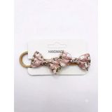 GİDEGO ACCESSORIES Pembe Mini Fiyonk Kurdele Saç Tokası, 2'li Set (Model-12)
