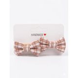 GİDEGO ACCESSORIES Pembe Mini Fiyonk Kurdele Saç Tokası, 2'li Set (Model-1)