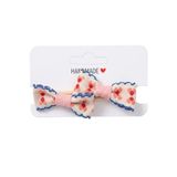 GİDEGO ACCESSORIES Pembe Mini Fiyonk Kurdele Saç Tokası, 2'li Set (Model-8)