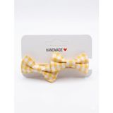 GİDEGO ACCESSORIES Sarı Mini Fiyonk Kurdele Saç Tokası, 2'li Set (Model-1)