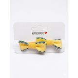 GİDEGO ACCESSORIES Sarı Mini Fiyonk Kurdele Saç Tokası, 2'li Set (Model-4)