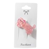 GİDEGO ACCESSORIES Sevimli Kedi Saç Tokası, Pembe