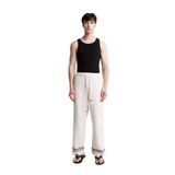 GIESTO Desenli, Dokulu Erkek Pantolon - Rahat Kesim, Beli Lastikli ve İpli, Paçası Çizgili, Dayanıklı Kumaş Yapısı - Çizgili Pantolon, Yazlık Pantolon