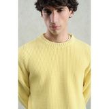 Giesto Regular Fıt Fitilli Sarı Triko Kazak - XL