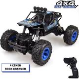 Giffy 1:16 Ölçek Oyuncak 4x4 Uzaktan Kumandalı Rock Crawler Off Road Aracı 4 Çeker Şarjlı 20 Dk Kullanım Kırmızı ve Mavi Oyuncak Off Road