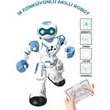 Giffy 16 Fonksiyonlu Uzaktan Kumandalı Akıllı Robot 1/18 Ölçek 3+ Yaş İçin Mavi Renkli Eğlenceli Oyun
