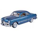 Giffy / 1949 Coupe 1:24 Ölçek Die-Cast Kutulu Full Metal Koleksiyonluk Oyuncak Klasik Araç Model Araba Kahverengi (Mavi)