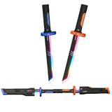 giffy Oyuncak +14 Yaş 2'li Set Kıvılcım Efektli RGB 44 CM Kılıç Şarjlı Ses Efektli 8 Farklı Değişen Işıklı