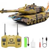 Giffy Oyuncak 2.4 Ghz Uzaktan Kumandalı Su Atan Askeri Tank 1200 Mah Bataryalı Full Fonksiyon Gövdesi Dönen Ateş Eden Sesli ve Işıklı Tank - Sarı