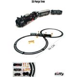 giffy Oyuncak 23 Parça Işıklı Klasik Tren Seti 96 Cm 3 Farklı Ray Modeli Pilli Retro Tren 8 Olan Tren