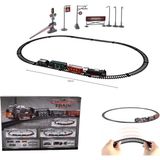 Giffy Oyuncak 23 Parça Pilli Sesli ve Işıklı Klasik Tren Seti-Toy Train Set - Siyah