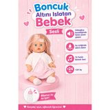 Giffy Oyuncak 30 cm Sesli Altını Islatan Boncuk Bebek Biberonlu Emzikli 12 Farklı Sesli Pilli Bebek - Beyaz