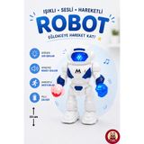 giffy Oyuncak Işıklı Sesli Hareketli Robot Oyuncak 23 CM LED Efektli Pilli Robot