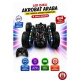 giffy Oyuncak LED Işıklı 360° Akrobat Uzaktan Kumandalı Araba Şarjlı 4x4 Off Road Dublör Oyuncak Araba