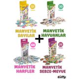giffy Oyuncak Manyetik Mıknatıslı 51 Parça Sayılar 30 Parça Hayvanlar 66 Parça Harfler 26 Prça Meyve Sebze