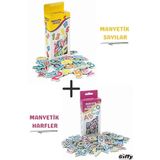 giffy Oyuncak Manyetik Mıknatıslı Türkçe - İngilizce Harfler ve Sayılar Eğitici Alfabe ve Sayı Magnet