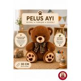 giffy Oyuncak Peluş Ayı 30 CM Ayıcık Uyku ve Oyun Arkadaşı Yumuşak Hediyelik Sevimli Bebek Yastığı Sevgili Hediyesi