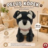 Giffy Oyuncak Peluş Kedi Köpek 26 cm Uyku ve Oyun Arkadaşı Yumuşak Hediyelik Sevimli Bebek Yastığı Sevgili Hediyesi - Gri Beyaz Köpek