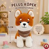Giffy Oyuncak Peluş Kedi Köpek 26 cm Uyku ve Oyun Arkadaşı Yumuşak Hediyelik Sevimli Bebek Yastığı Sevgili Hediyesi - Turuncu Köpek