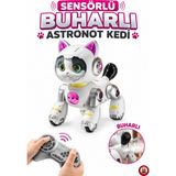 Giffy Oyuncak Sensörlü Buharlı Astronot Kedi Köpek Oyuncak Uzaktan Kumandalı Şarjlı Sesli Hareketli Dans Eden Robot Evcil Hayvan Kedi-Köpek - Beyaz - Mavi