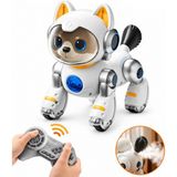 Giffy Oyuncak Sensörlü Buharlı Astronot Kedi Köpek Oyuncak Uzaktan Kumandalı Şarjlı Sesli Hareketli Dans Eden Robot Evcil Hayvan Kedi-Köpek - Beyaz - Turuncu