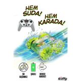 giffy Oyuncak Suda ve Karada Giden Uzaktan Kumandalı Araba 360° Hareket Edebilen Şarjlı Işıklı 4x4 Araç