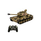 giffy Oyuncak Uzaktan Kumandalı Tank IS-2 Model Sovyet Tankı Sesli Led Işıklı Müzikli Ses ve Atış Efektli Şarjlı Göndesi 360° Dönen RC Tank 1:20 Ölçek 38 CM