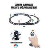 giffy Uzaktan Kumandalı Hız Treni Sesli Işıklı Pilli Mıknatıs Bağlantılı 39 Parça Pilli Demiryolu Tren Set