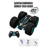 giffy Uzaktan Kumandalı Kırılmaz Sünger Teker 20 KM/H Yapabilen 4X4 Akrobatik Drift RC Araba LED Işıklı 360° Dönebilen Şarjlı 2.4GHz Takla Atabilen