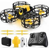 Giffy Uzaktan Kumandalı Mini Drone Işıklı Şarjlı Takla Atabilen 360° Dönüş Yapabilen Otomatik Iniş Kalkış Hobi Drone 8-10 Dakika Kullanım Süresi - Sarı