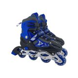 Giffy VR1 - Metal 2+2 Işıklı 3in1 Ayarlanabilir Çocuk Pateni 2+1+1 / 2+2 Silikon Tekerli Uç Korumalı - Mavi - 30 - 33