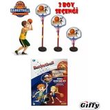 Giffy/Ayaklı Büyük Boy Basketbol Potası 120cm Portatif Basketbol Pota Ayarlanabilir Boy