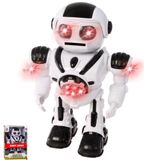 Giffy/Oyuncak Disk Atan Robot Pilli Işıklı Ve Müzikli 25 Cm Dev Robot Eğlenceli Etkileşimli Sesli Ve Hareketli Robot (Siyah)
