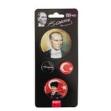 Gifi Atatürk Rozet 4'lü Set 003