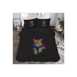 Gift Duvet Cover Aslan Temalı 3d Baskılı Baskılı Çift Kişilik Nevresim Takımı siyah 200 x 220