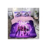 GİFT DUVET COVER blackpink temalı 3d Baskılı Çift Kişilik Nevresim Takımı RENKLİ 200 x 220