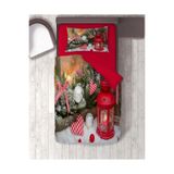Gift Duvet Cover Christmas 3d Baskılı Baskılı Tek Kişilik Nevresim Takımı kırmızı 160 x 220