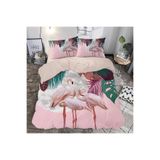Gift Duvet Cover Flamingo Baskılı 3d Baskılı Çift Kişilik Nevresim Takımı Çok Renkli 200 x 220