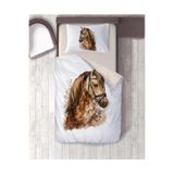 Gift Duvet Cover Horse At 3d Baskılı Tek Kişilik Nevresim Takımı renkli 160 x 220