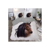 Gift Duvet Cover Horse At Temalı 3d Baskılı Baskılı Çift Kişilik Nevresim Takımı açık renk 200 x 220